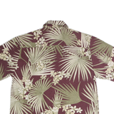 JAMAICA JAXX Mens Maroon & Beige Floral Cotton Shirt M Casual Beachwear