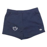 ADIDAS Womens Navy Casual Cotton Blend Shorts M W30 Logo Embroidery