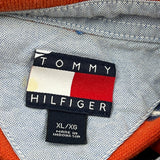 Tommy Hilfiger Striped Polo Shirt - XL Orange Cotton