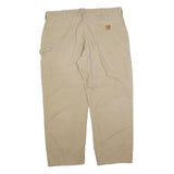 CARHARTT Mens Cotton Blend Beige Regular Fit Straight Leg Trousers W40 L30