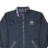 MERYLL Womens Navy Blue Reversible Zip Jacket M Polyester Blend Plain Casual