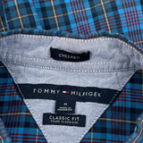 Tommy Hilfiger Checked Shirt - Medium Blue Cotton