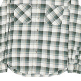 WRANGLER Mens Green & Cream Check Shirt M Casual Cotton Blend Long Sleeve Button