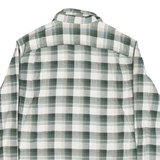 WRANGLER Mens Green & Cream Check Shirt M Casual Cotton Blend Long Sleeve Button
