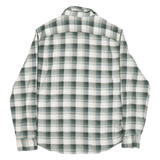 WRANGLER Mens Green & Cream Check Shirt M Casual Cotton Blend Long Sleeve Button