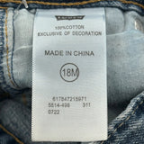 Age 18 Months Levis Jeans - Xx-Smallw 12L Blue Cotton