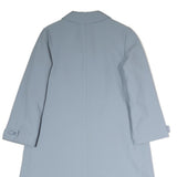 Womens Blue Button Jacket M Cotton Blend Plain Classic Stylish