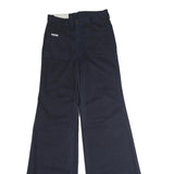 LEE COOPER Womens Cotton Navy Fit Regular Wide-Leg Trousers W26 L35