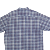 TIMBERLAND Mens Blue & White Checked Short Sleeve Shirt L Casual Summer Comfort