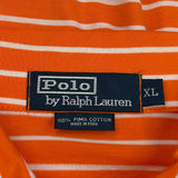 Polo By Ralph Lauren Striped Polo Shirt - XL Orange Cotton
