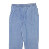 CASCADE Womens Jeans Blue Relaxed Straight Denim Light W29 L25 Elastic Waistband
