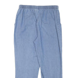 CASCADE Womens Jeans Blue Relaxed Straight Denim Light W29 L25 Elastic Waistband