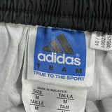 Adidas Striped Track Pants - Medium White Polyester