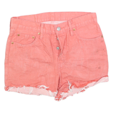LEVI'S Womens Shorts Pink Casual Cut-Off M W29 Cotton Summer Beachwear