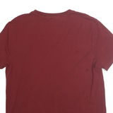 NAUTICA Mens Red Cotton Blend T-Shirt L Short Sleeve Crew Neck Classic Fit