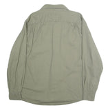 WRANGLER Mens Green Cotton Shirt L Button Pockets Casual Long Sleeve