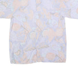 RUDNICK Mens White & Pastel Abstract Pattern Shirt M Cotton Blend Casual Summer