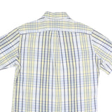 NAUTICA Mens Blue & Yellow Check Shirt M Cotton Blend Casual Smart