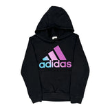 Age 7-8 Adidas Slim Fit Hoodie - Small Black Cotton Blend