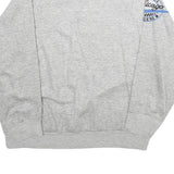 Mens Grey Pullover Sweatshirt L Collar Casual Print Design