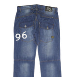 G-STAR Mens Jeans Blue Regular Straight Denim Medium W34 L32 96 Patch