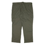 DICKIES Mens Cotton Blend Green Regular Straight Cargo Trousers W42 L30 Zip