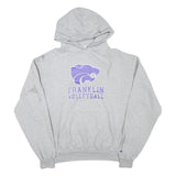 CHAMPION Mens Grey Franklin Volleyball Pullover Hoodie L Sports Logo Sweatshirt