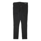 LEVI'S Womens Slim Black Denim Jeans Cotton Blend Zip W32 L29 Classic Fit Skinny