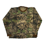 Vintage Hunting Mossy Oak Camo Long Sleeve T-Shirt - Large Brown Cotton