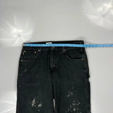 Carhartt Double Knee Carpenter Jeans - 36W 32L Black Cotton