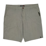 Quiksilver Checked Chino Shorts - 38W 9L Grey Cotton
