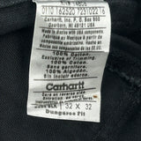Carhartt Double Knee Carpenter Trousers - 32W 30L Black Cotton