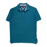 Tommy Hilfiger Polo Shirt - Large Blue Cotton