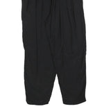 Womens Black Relaxed Trousers W30 L28 Polyester Blend Zip Casual Workwear