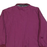 Womens Purple & Burgundy Reversible Plain Button Polyester Blend Jacket L