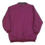 Womens Purple & Burgundy Reversible Plain Button Polyester Blend Jacket L