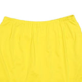 NIKE Womens Yellow & White Sports Mini Skort Polyester Blend L Athletic Tennis