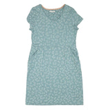 WHITE STUFF Womens Blue Floral Day Cotton Blend Dress UK 16 Pockets V-Neck