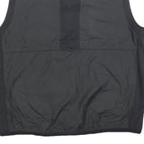 ADIDAS Mens Black Outdoor Jacket L Polyester Blend Plain Zip Sleeveless