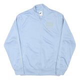 NIKE Mens Blue Light Blue Logo Track Jacket S Polyester Blend Zip Casual
