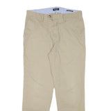 NAUTICA Mens Cotton Blend Beige Regular Fit Straight Trousers W34 L32 Casual