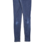 LEVI'S 710 Womens Slim Blue Denim Medium Wash Zip W26 L30 Skinny Jeans