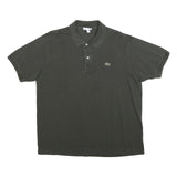 LACOSTE Mens Grey Short Sleeve Crocodile Logo Polo Shirt 2XL Classic Fit Cotton