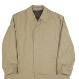 Mens Beige Cotton Blend Classic Jacket Button Closure L L Plain