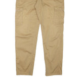 SMOG Mens Cotton Blend Relaxed Beige Cargo Trousers W38 L32 Casual Zip Closure