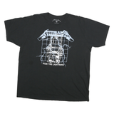 METALLICA Mens Black & White Ride The Lightning Graphic T-Shirt 2XL Short Sleeve