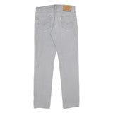 LEVI'S Mens Slim Cotton Blend Grey Trousers W30 L32 Casual Zip Closure