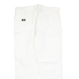 DICKIES Mens White Regular Fit Straight Denim Jeans W38 L32 Workwear Utility
