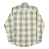 WRANGLER Mens Green & Cream Check Shirt M Cotton Blend Long Sleeve Button