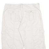 DRESSBARN Womens Shorts White Cargo UK 16 W36 Cotton Blend Casual Stylish